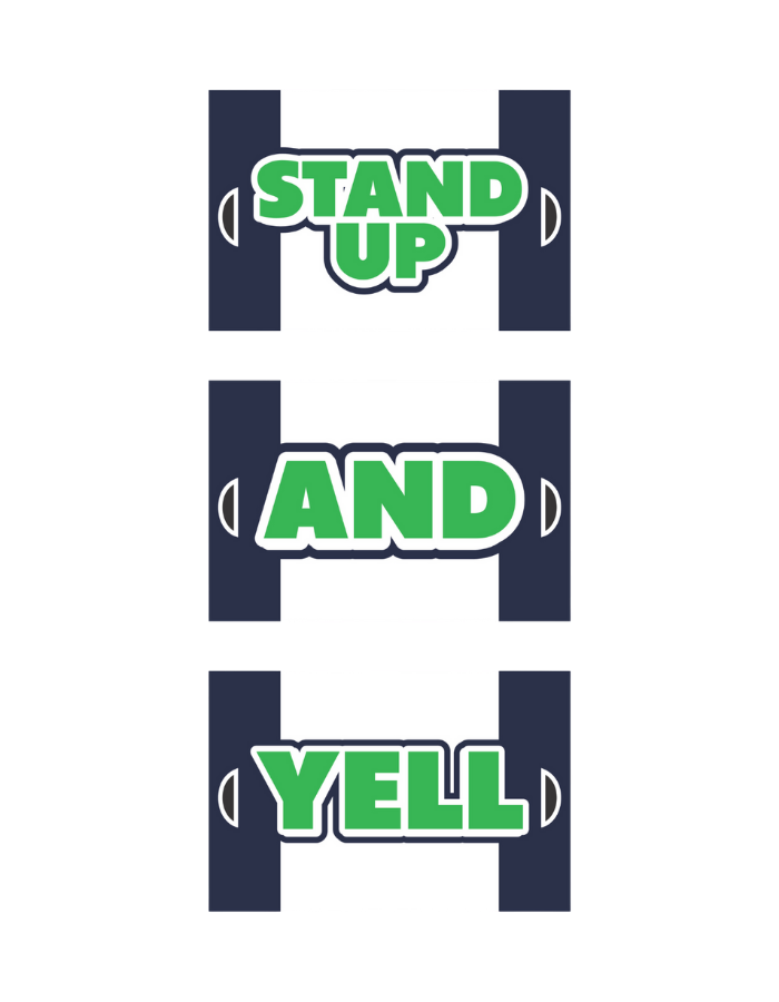 Stand-Up And Yell 3 Sign Sets - Competition