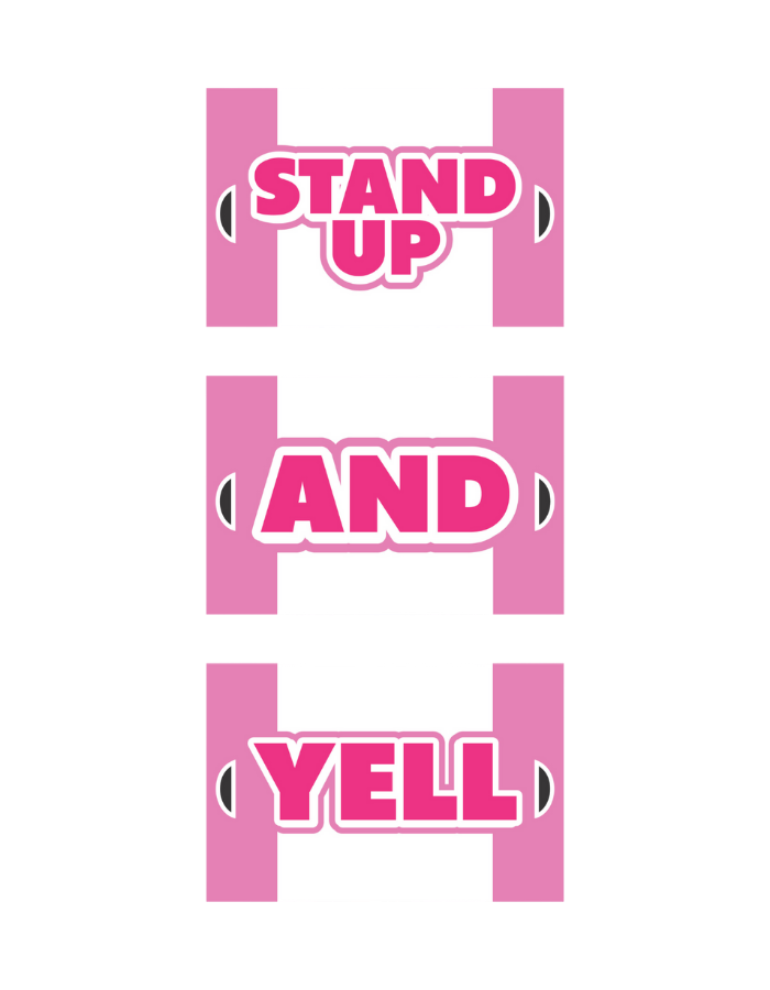 Stand-Up And Yell 3 Sign Sets - Competition