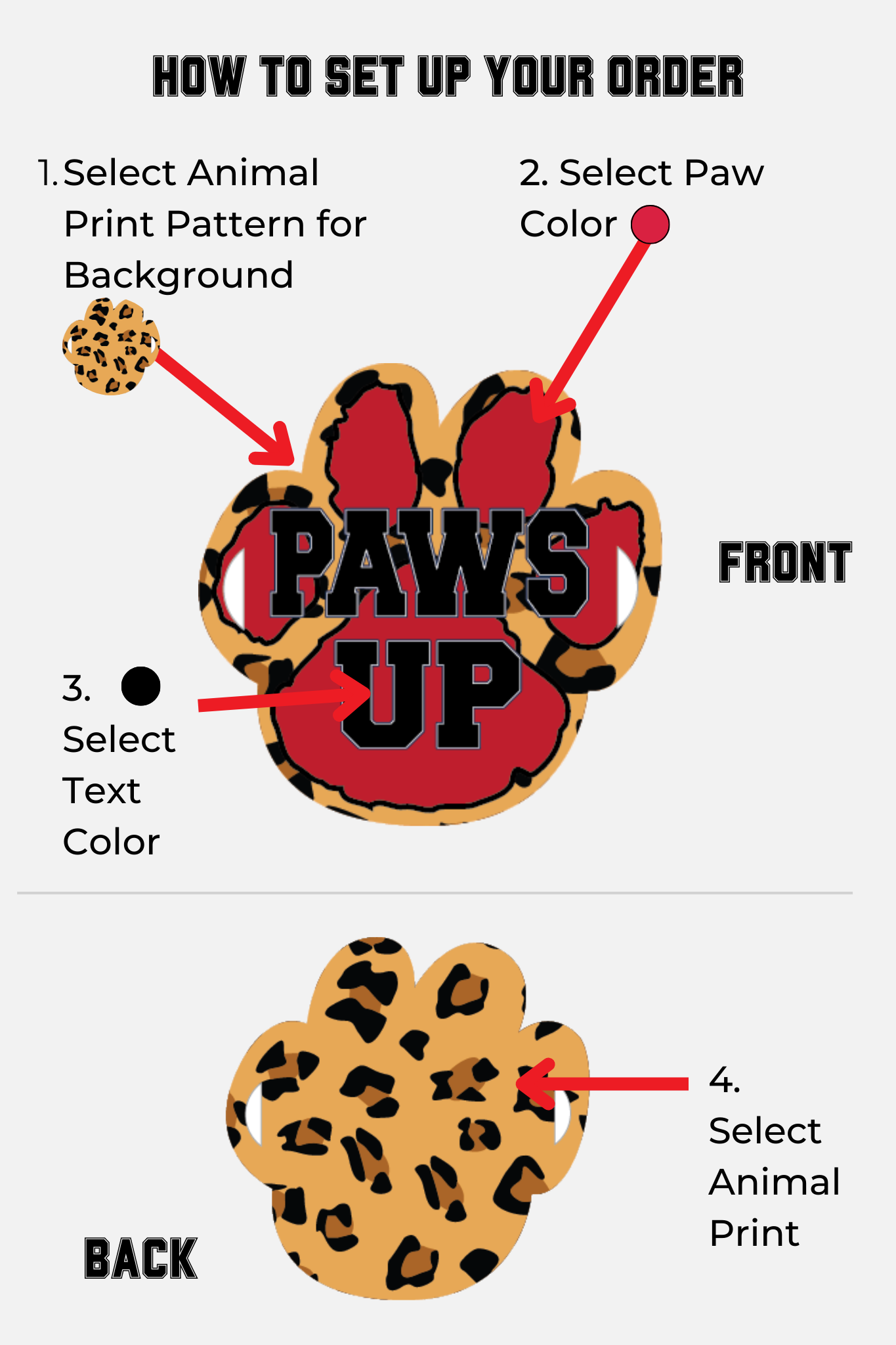 Animal Print Paw Chant Sign