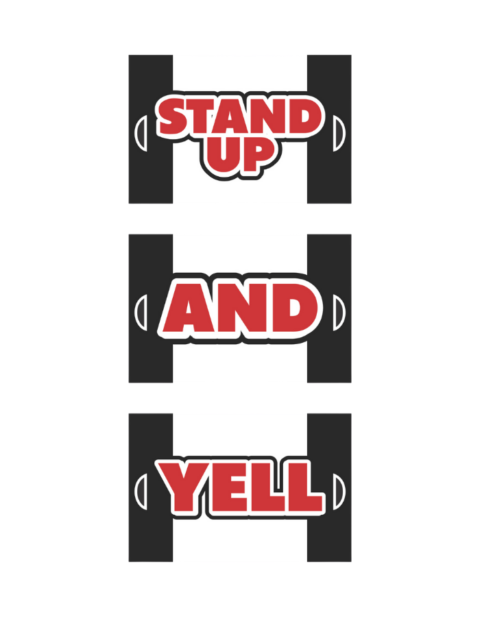 Stand-Up And Yell 3 Sign Sets - Competition