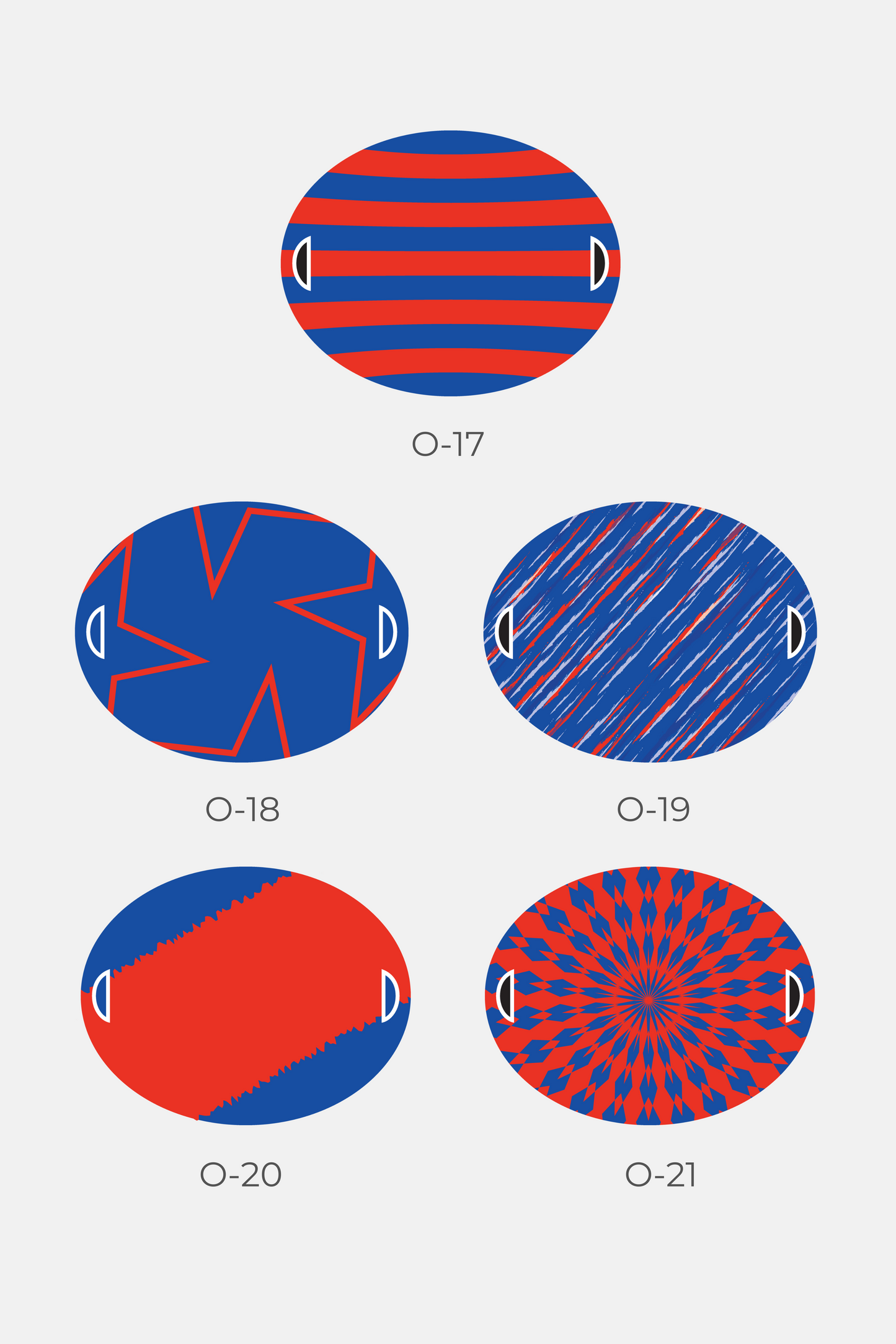 Oval chants signs designed for football fans to hold during key moments of a game.