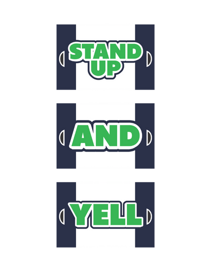 Stand-Up And Yell 3 Sign Sets - Competition
