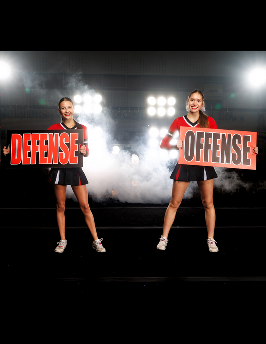 Defense/Offense Double-Sided Chant Sign - Competition