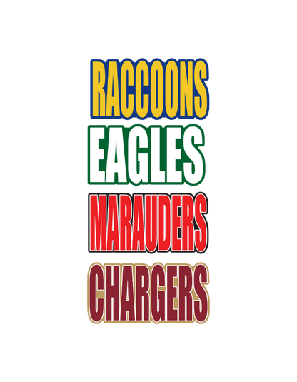 Mascot Name Chant Sign - Competition
