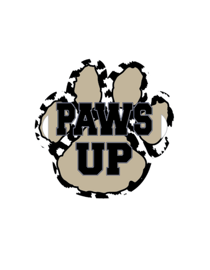 Animal Print Paw Chant Sign