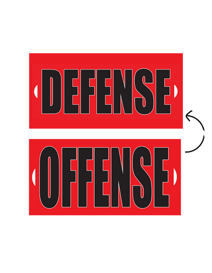 Defense/Offense Double-Sided Chant Sign - Competition