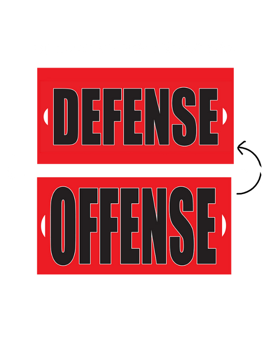Defense/Offense Double-Sided Chant Sign